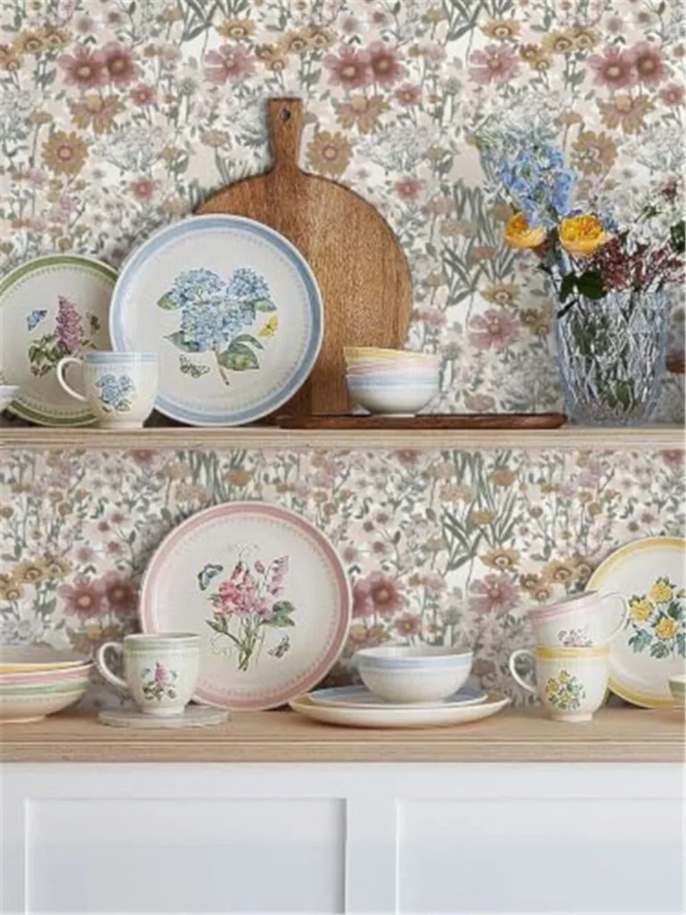 Vintage Floral Peel Stick Wallpaper Removable Vinyl Contact Paper Waterproof
